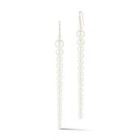 14kt Graduated Pearl Danglers