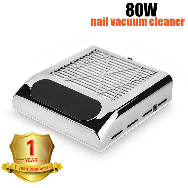 80W 110V/220V Nail Dust Collector Fan Strong Nail Vacuum Cleaner Manicure Machine Tools With Filter Salon Tools