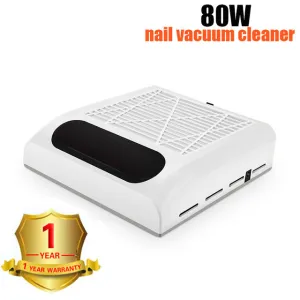 80W 110V/220V Nail Dust Collector Fan Strong Nail Vacuum Cleaner Manicure Machine Tools With Filter Salon Tools