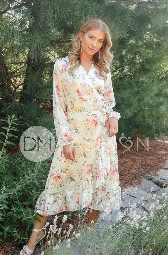 Ariel Sunny Floral Midi Dress - DM Exclusive - Nursing Friendly - Maternity Friendly