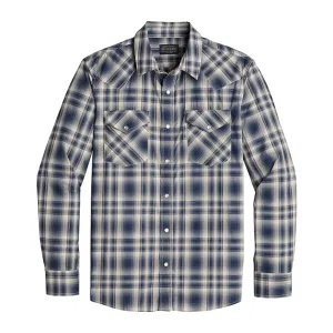 Bishop L/S Navy Ombre Plaid 22'