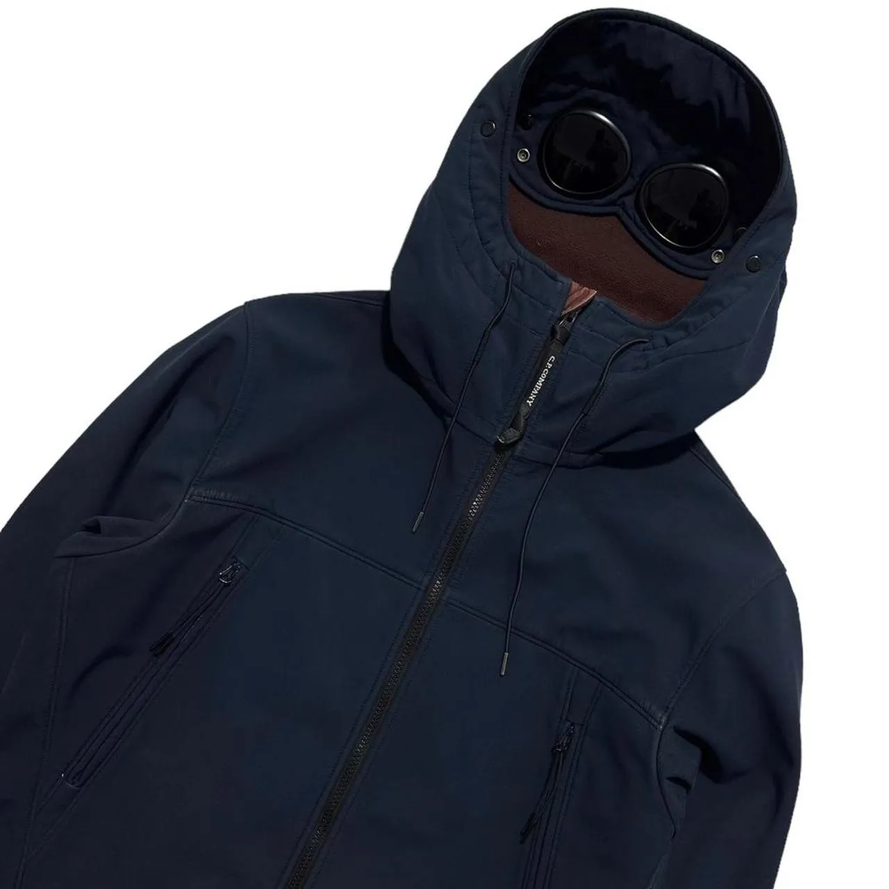 CP Company Navy Soft Shell Goggle Jacket