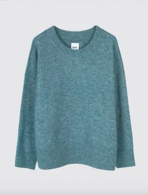 DAY Birger Et Mikkelsen Bowie Spirit Round Neck Jumper Blue Melange