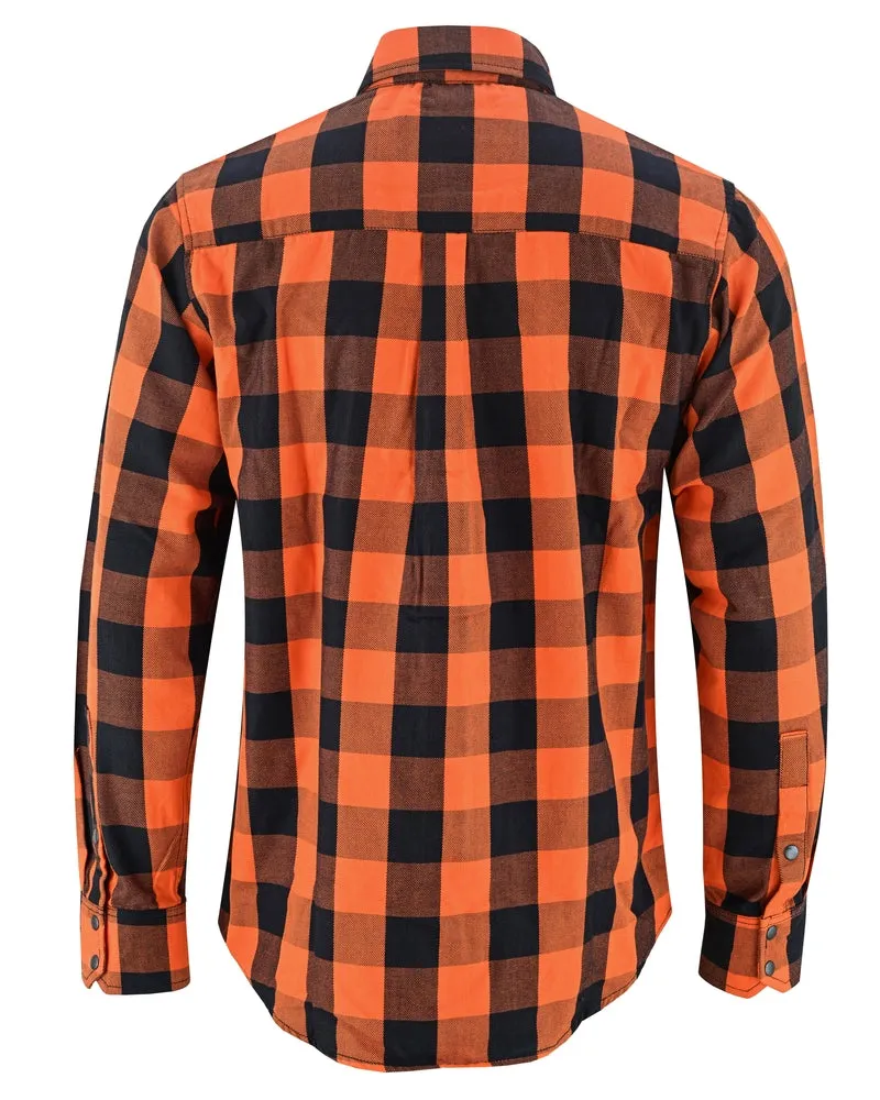 DS4684 Flannel Shirt - Orange and Black