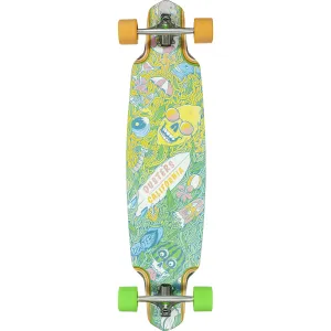 Dusters Playground LB Complete Longboard - 9.12" Green/Yellow