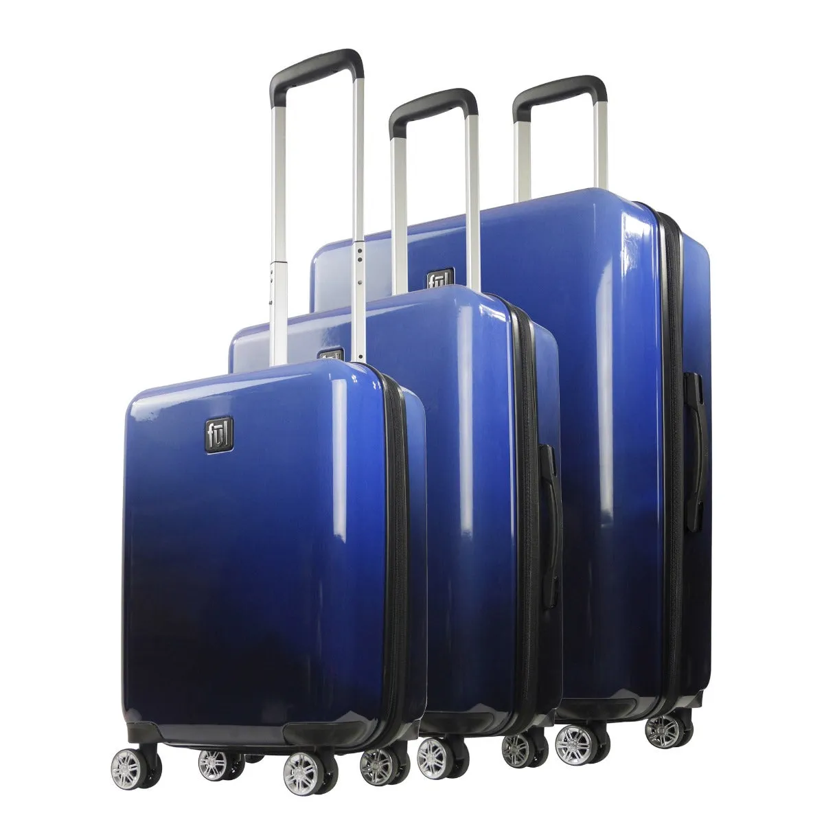 Ful Impulse Ombre Hardside Spinner Luggage 3pc set - Blue