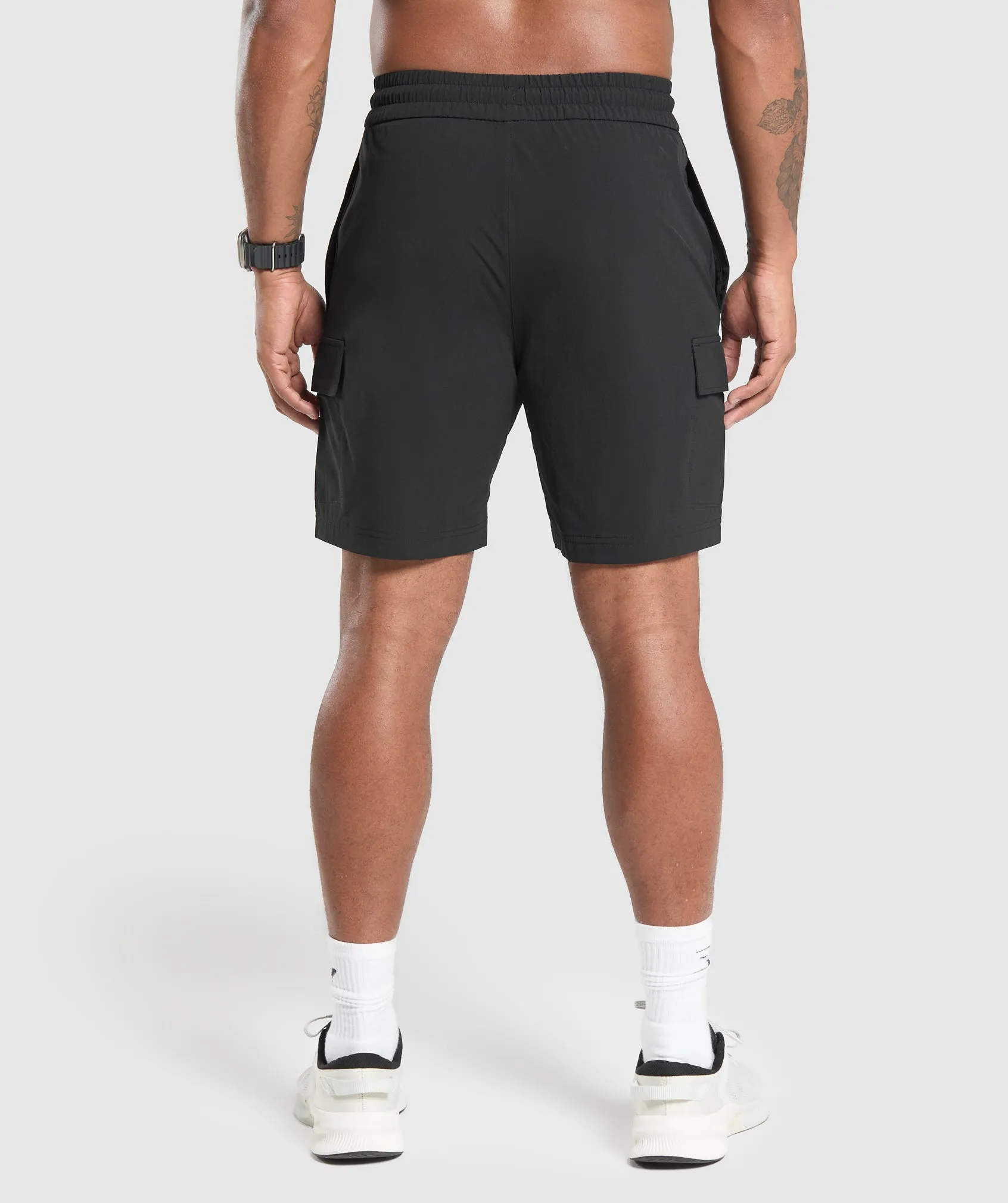 Gymshark Stretch Woven Cargo Shorts - Black