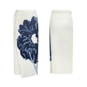 Pre Order:  Pleated High Waist A-Line Midi Skirt