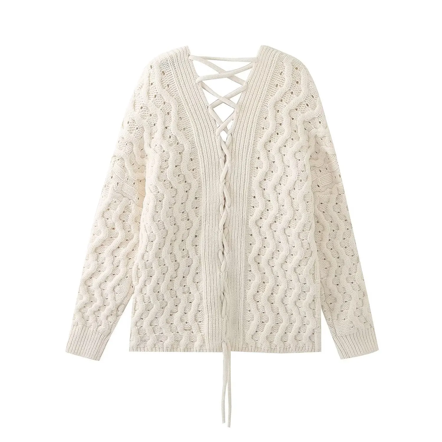 Pre Order:  Textured Knit Drawstring Cardigan