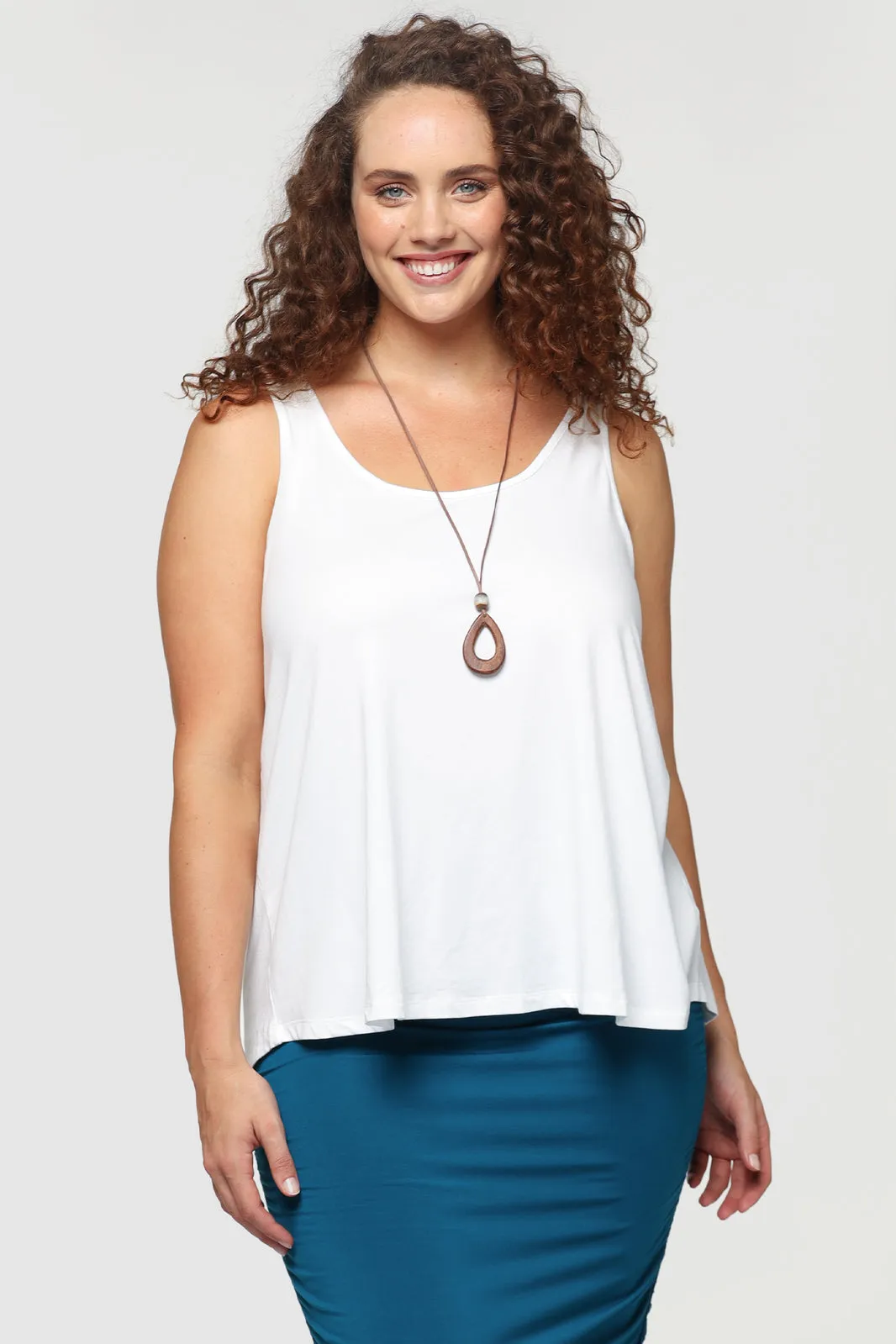 Relaxed Bamboo Singlet - White