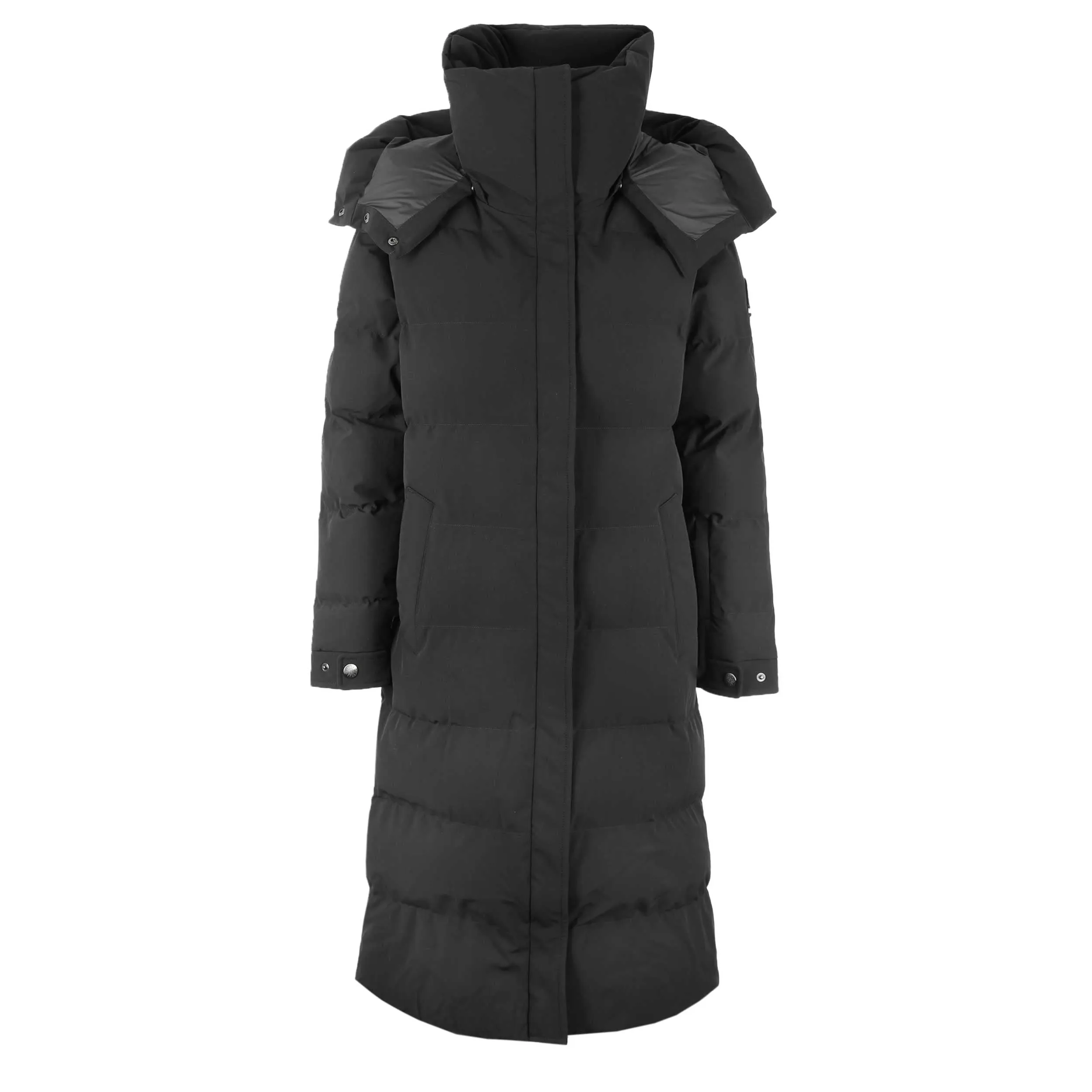 Sandbanks Haven Oversized Long Puffer Ladies Jacket in Black