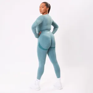 The 'Energy' Scrunch & Seamless Leggings - Teal