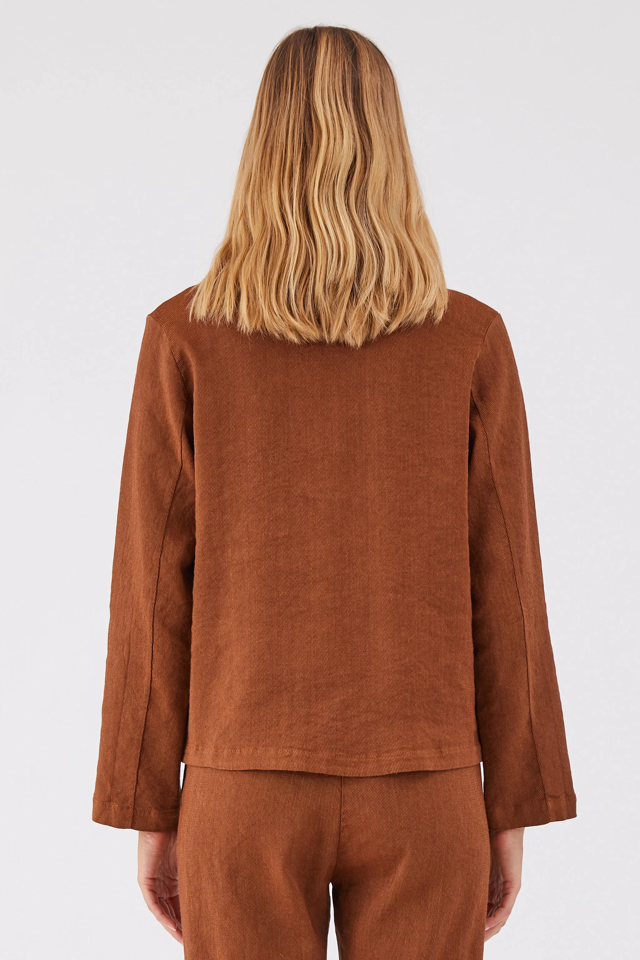 Transit Par Such Tailored Blazer in Rust