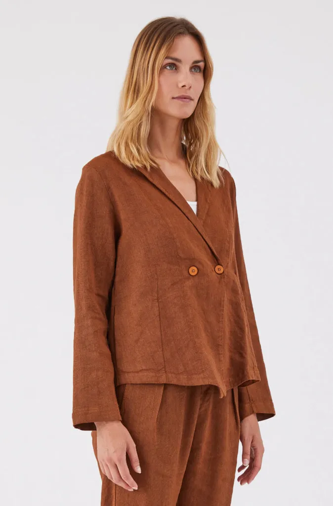 Transit Par Such Tailored Blazer in Rust